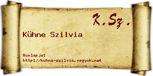Kühne Szilvia névjegykártya
